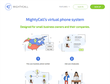 Tablet Screenshot of mightycall.com